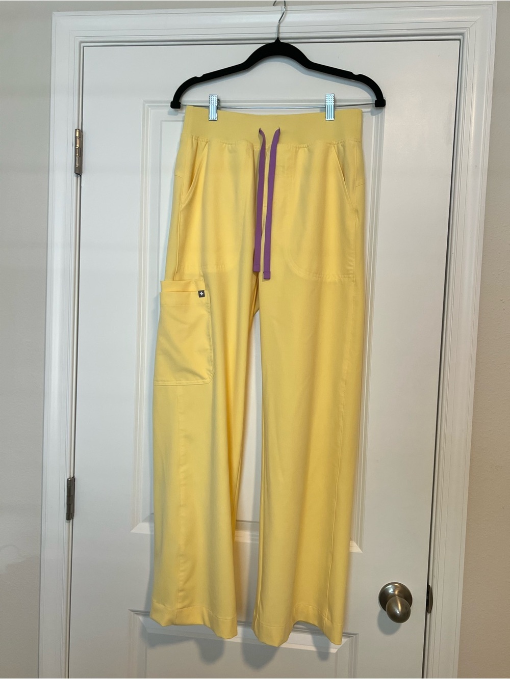 Figs Butter Yellow Isabel Wide Leg Scrub Pants
